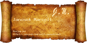 Jancsek Marcell névjegykártya