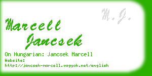 marcell jancsek business card